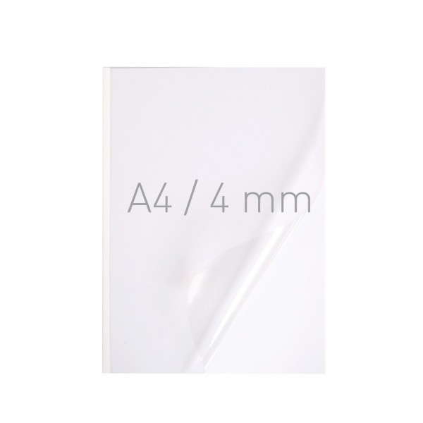 Okładka miękka Termookładki miękkie - NeoCover - 297 x 210 mm (A4 pionowa) - biały - 4 mm - 40 sztuk