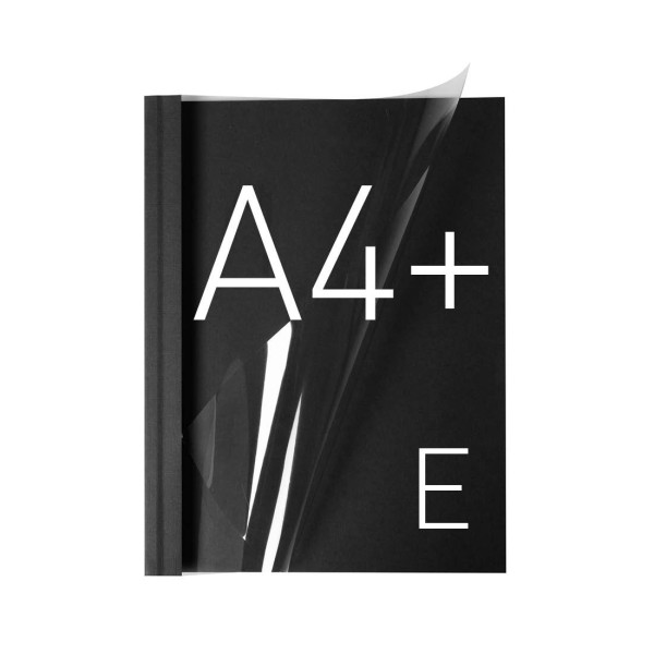 Okładka Okładka miękka - O.SOFTCLEAR - 299 x 214 mm (A4+ pionowa) - 10 sztuk - czarny - E (24 mm)