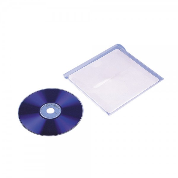 Samoprzylepne kieszonki z zamknięciem na płyty CD - O.POCKET Sticky CD2 - 126 x 123 mm - 5 sztuk