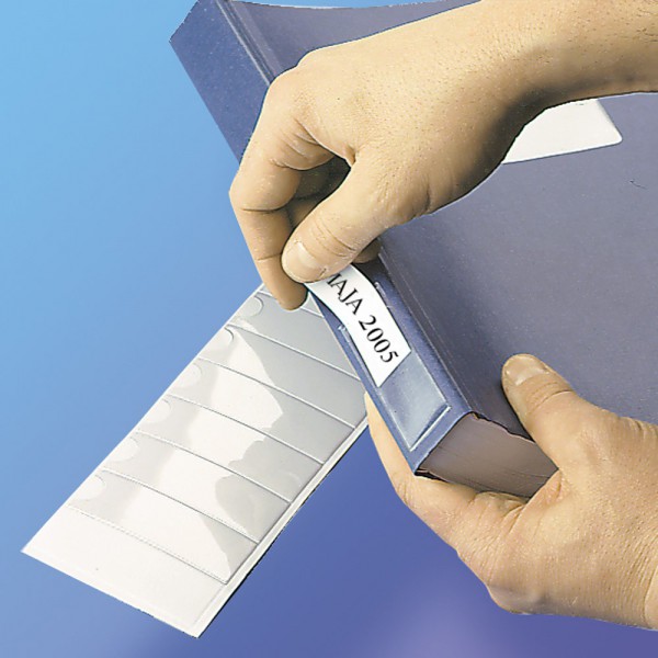 Samoprzylepne kieszonki na tytuły - O.POCKET Sticky - 25 x 75 mm - 24 sztuk