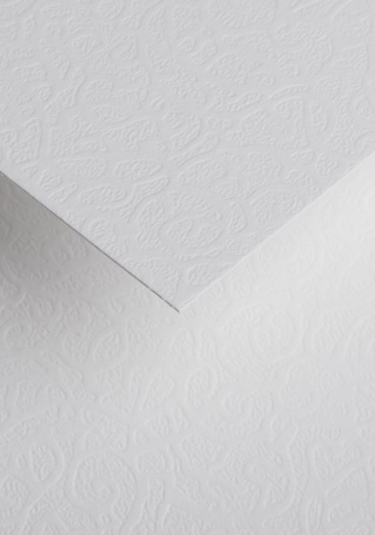 Papier ozdobny - O.Papiernia FLORA - 120 g/m² - 50 sztuk - biały