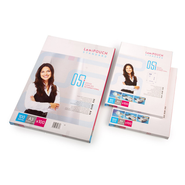 Folia do laminowania Folia laminacyjna - LamiPOUCH Standard - 216 x 303 mm (A4) - 80 µm - 100 sztuk