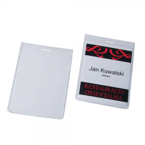 Identyfikator - O.BADGE HOLDER - 75 x 105 mm - 100 sztuk