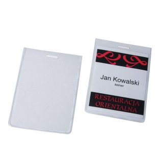 Identyfikator - O.BADGE HOLDER - 75 x 105 mm - 100 sztuk