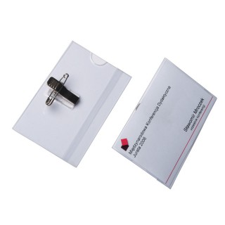 Identyfikator - O.BADGE CLIP - 58 x 90 mm - 50 sztuk