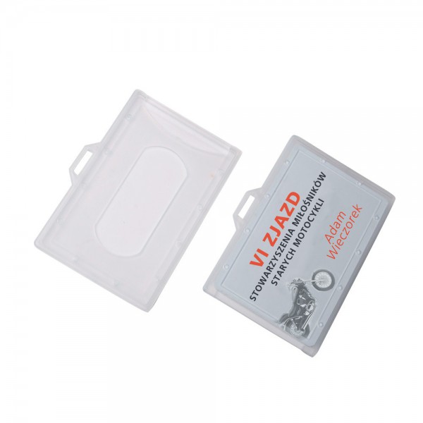 Identyfikator twardy - O.BADGE HOLDER 55 x 90 mm - 50 sztuk