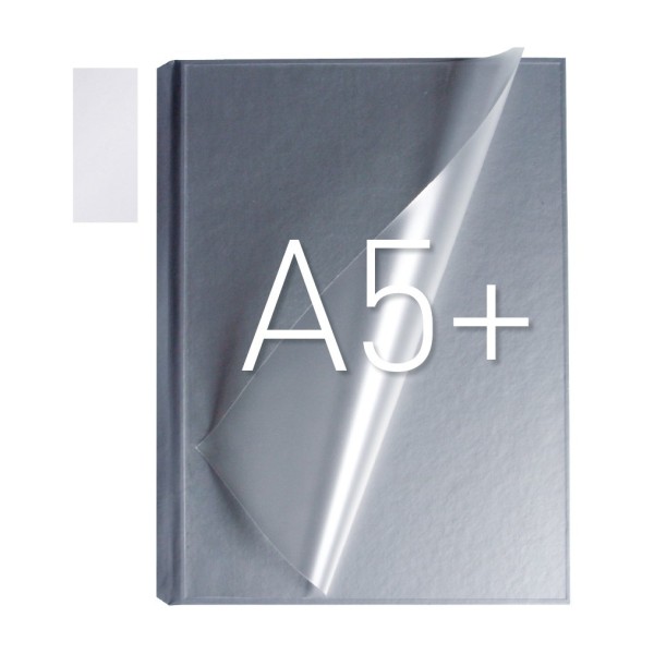 Okładka twarda z kieszenią laminacyjną - O.pouchCOVER Art Duplex - 10 par - biały