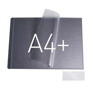 Okładka twarda z kieszenią laminacyjną - O.pouchCOVER Art Duplex - 10 par - biały