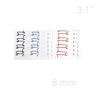 Grzbiety drutowe - O.WIRE 3:1 - A4 - 100 sztuk