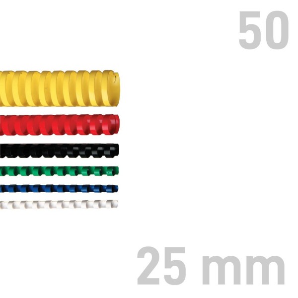 Grzebiet plastikowy Grzbiety plastikowe - O.COMB Owalne - A4 - niebieski - 25 mm - 50 sztuk