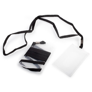 Identyfikator twardy z taśmą - O.BADGE HOLDER Vertical 90 x 55 mm - 50 sztuk