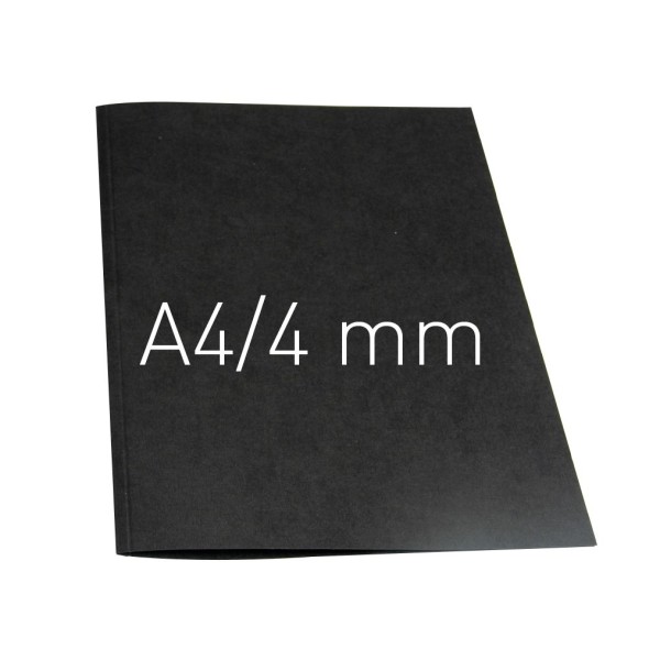 Okładka miękka Termookładki miękkie - Thermolinen plain (A4 pionowa) - 100 sztuk - czarny - 4 mm