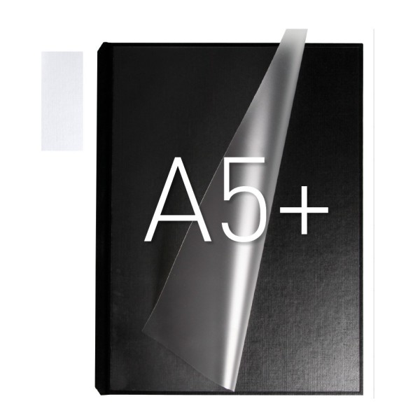 Okładka Okładka twarda z kieszenią laminacyjną - O.pouchCOVER Classic Duplex A5+ - 10 par - 217 x 151 mm (pionowa) - biały