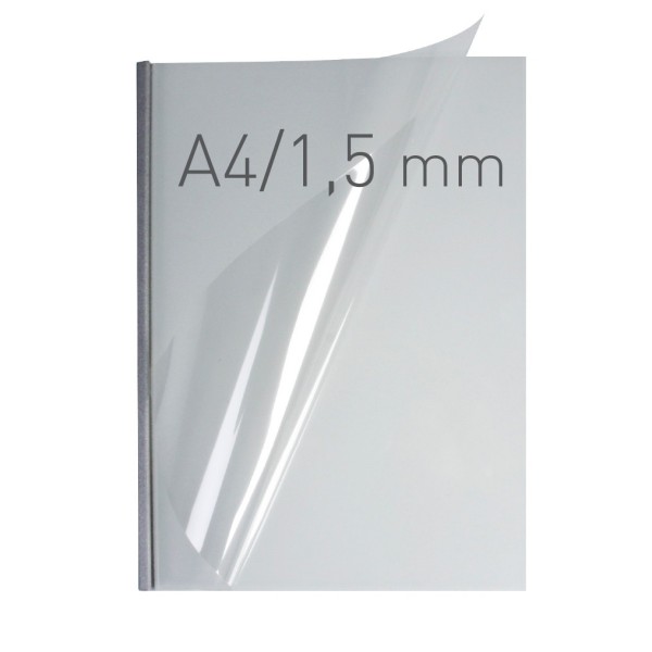 Okładka Okładka miękka - O.EASY COVER Double Clear - 297 x 210 mm (A4 pionowa) - srebrny - 1,5 mm - 50 sztuk
